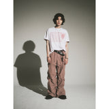 クリースナイロンバンディングパンツ / CREASE NYLON BANDING PANTS_INDIE PINK