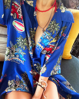 [UNISEX] オールドカーアロハシャツ