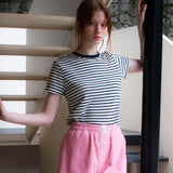 エンボストライプT / EMBO STRIPE TEE_NAVY