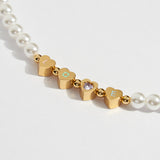 LoVe イニシャルパールネックレス / LoVe INITIAL PEARL NECKLACE