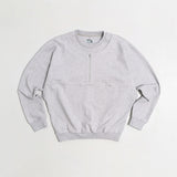 ハーフジップレイヤードスウェットシャツ / HALF ZIP LAYERD SWEATSHIRTS-MIXTURE GREY