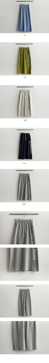 Rotis Teach Line Lettering Bendable Long Skirt
