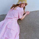 スクエアネックポケットドレス / SQUARE NECK POCKET DRESS, PINK