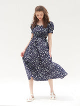 パフスリーブワンピース/JOLIE PUFF SLEEVES ONEPIECE_NAVY