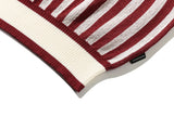 ストライプバルーンニットトップ / STRIPE BALLOON KNIT TOP_BURGUNDY