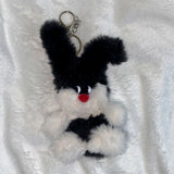 Black rabbit keyring