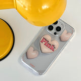 グレーサンドハートバルーンケース / Gray Sand Heart Balloon Case (Jelly Hard)