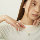 パフィーダブルハートネックレス / puffy double heart necklace