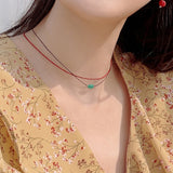 BASIC LEATHER Necklace (12color) (6655478825078)