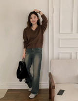 Deep Washing Wide Denim Pants (2color)