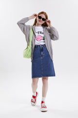ミディデニムスカート/MIDI DENIM SKIRT