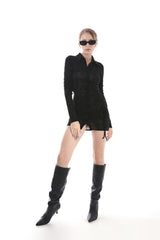 MESH CORSET SHIRTS[black]