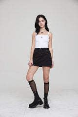 バータックカーゴミニスカート / BAR TACK CARGO MINI SKIRT BLACK