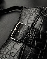 パイソンレザーベルトショルダーバッグ / Python leather belt shoulder bag