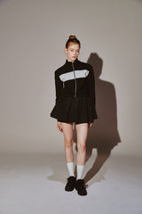 Lace 7 Track Top Black