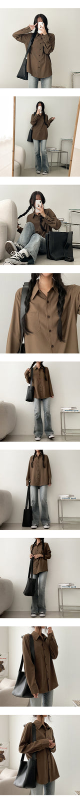 [Three sizes of F~XL!] ラクーン12色デイリーポケットシャツ