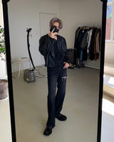 セミデストロイドブーツカットデニム/MG605 Semi Destroyed Bootcut Denim