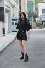チェーンメッシュクロップTシャツ / TOP(8062) Chain Mesh Crop Tee