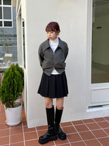 セサミカラージャンパー/Sesame collar jumper (2color)