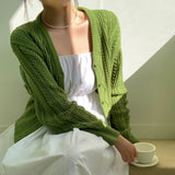 オールデイツイストVネックカーディガン / [Bellide made] All-Day Twist V-Neck Cardigan