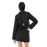 チューリップツイードスカート / Tulip Tweed Skirt [Black]