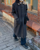 ウールセンスインナーフードコート/wool sense inner hood coat 2color