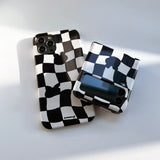 Checkerboard Black Iphone Bumper case (6674346246262)