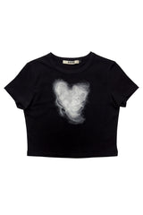 ハートヘアTシャツ / Heart Hair Tee BLACK