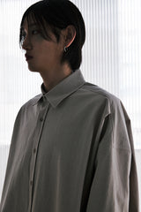 EARTH-COLOR PLEATS SHIRT (Beach Sand) / アースカラープリーツシャツ