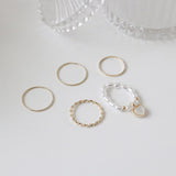 シャイニングハートレイヤードリングセット / Shining Heart Layered Ring Set
