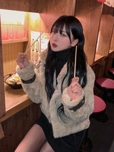ハイネックベルトファージャケット
