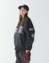 ロゴパッチバーシティジャケット/BSR2223FWJK020 DFR LOGO PATCH VARSITY JACKET BLACK