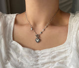 eh ユニークハートサージカルトグルバーネックレス/eh Unique Heart Surgical Toggle Bar Necklace