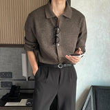LMN Deep Cashmere Hachi Collar Cardigan (10 colors)