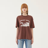 SWEET HOME T-SHORT (BROWN) (6579697418358)