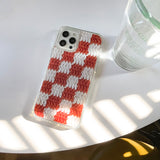 CHECKERBOARD HARD JELL CASE_ORANGE