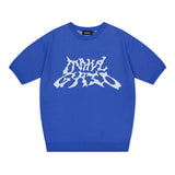 トライバルロゴ半袖ニット / TRIBAL LOGO HALF KNIT