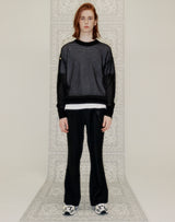 WAFFLE FISHNET SWEATER BLACK (6691447144566)