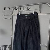 モノリネンツータックデニム / LE Mono Linen Two-Tuck Denim