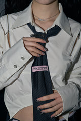ピンクストライプネクタイ / pink stripe neck tie