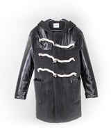 フェイクファーアンドレザーダッフルコート/Faux Fur and Leather Duffle Coat
