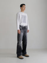 トライバルウォッシングブラックジーンズ / Tribal washing black jean