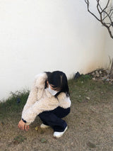 Softly corduroy boot-cut pants