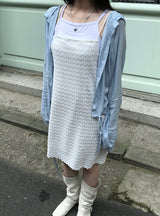 Layered Punching Mini Dress