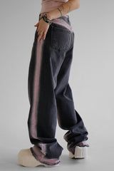 ピンクラインデニムパンツ / pink line denim pants