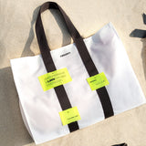 コットン 2WAY キャンバスバッグ / COTTON 2WAY CANVAS BAG-OFF.WHITE+D.BROWN
