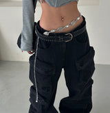 Bizzy, wide, big-cargo jeans