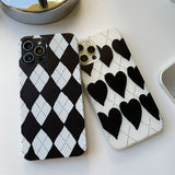 Argyle - Heart Argyle Phone Case_matt