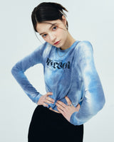 ROMAN TYPO TIEDYE LONG SLEEVE-BLUE (6680905121910)
