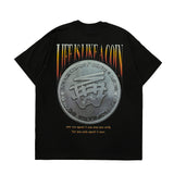 ライフイズライクアコインオーバーサイズTシャツ / LIFE IS LIKE A COIN OVERSIZED TEE